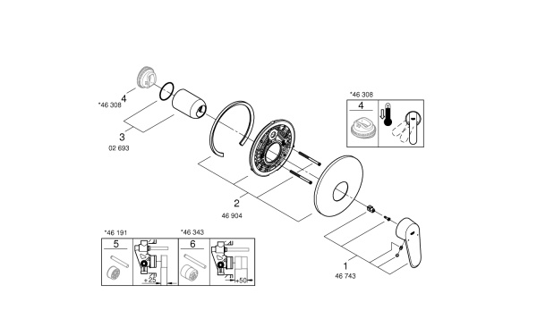 Смеситель для душа GROHE Eurodisc Cosmopolitan 19549 LS2 (19549LS2) белая луна