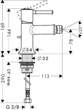 Смеситель для биде Hansgrohe Talis Classic 14120000