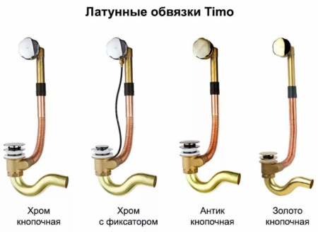 Слив перелив для ванны полуавтомат Timo 8003/00