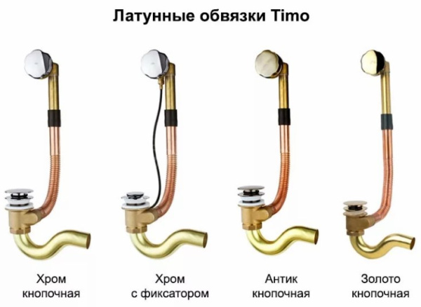 Слив перелив для ванны полуавтомат Timo 8003/00