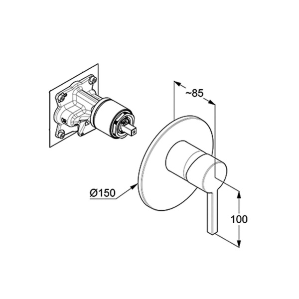 Смеситель для душа Kludi Nova Fonte Puristic 207555315