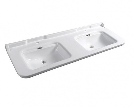 Раковина двойная (150х55) Kerasan Waldorf 4143K1bi/cr*1 белый