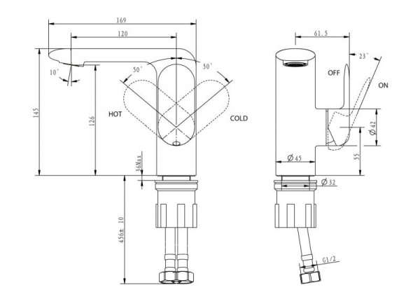 Смеситель для раковины BelBagno Ferrano FER-LVM-CRM