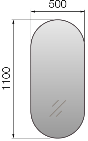 Зеркало (50х110)  Marka One Lola 50 У85580