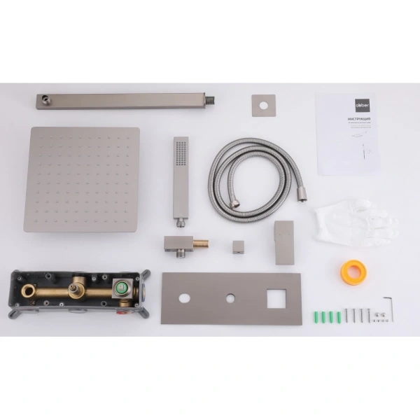 Душевой комплект ABBER Daheim AF8218SP скрытого монтажа без излива, сатин