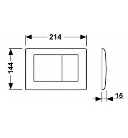 Панель смыва с двумя клавишами TECE 9240324