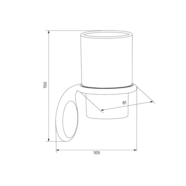 Подстаканник одинарный IDDIS Oldie, керамика, сплав металлов, бронза, (OLDBRC1i45)
