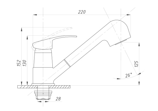 Смеситель для кухни ПСМ-Профсан КОМПЛЕКТАЦИЯ PSM-104-33