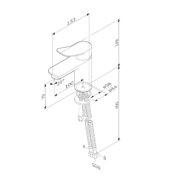 Смеситель для раковины Am.Pm X-Joy F85A02133 Смеситель для раковины Am.Pm X-Joy F85A02133