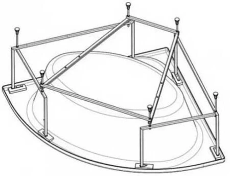 Монтажный комплект Santek к ванне Карибы 140х140 1WH112430
