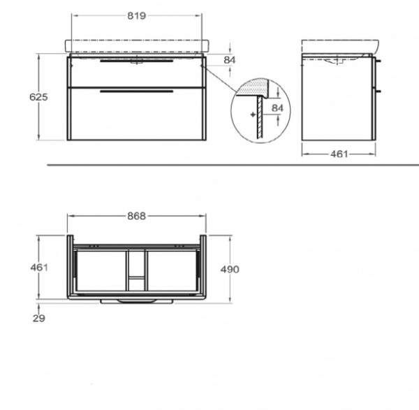 Тумба под раковину Keramag Smyle 805093000 (светлый вяз)
