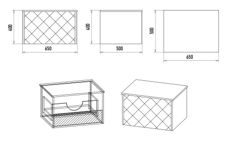 Тумба с раковиной Misty Манго 65  УТ000014815