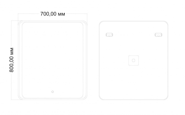 Зеркало с подсветкой Art&Max ELEGANT AM-Ele-700-800-DS-F