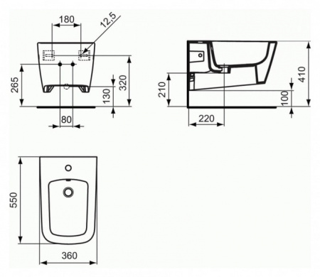 Биде подвесное Ideal Standard Simply U J469401