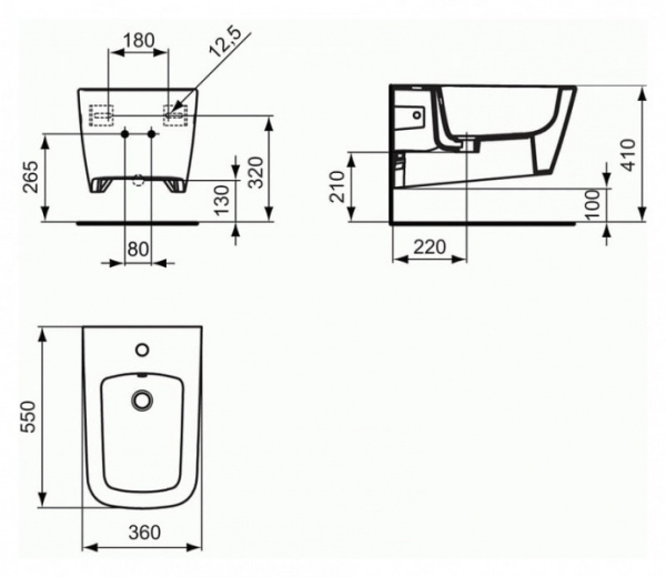Биде подвесное Ideal Standard Simply U J469401