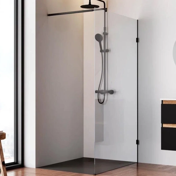 Душевая перегородка 110 см Am.Pm X-Joy W94WI-110-F1-BTE черный матовый
