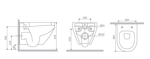 Подвесной унитаз безободковый с сиденьем микролифт Am.Pm Spirit 2.0 C701700SC