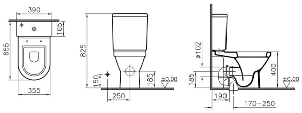 Унитаз VITRA S50 9739B003-0227