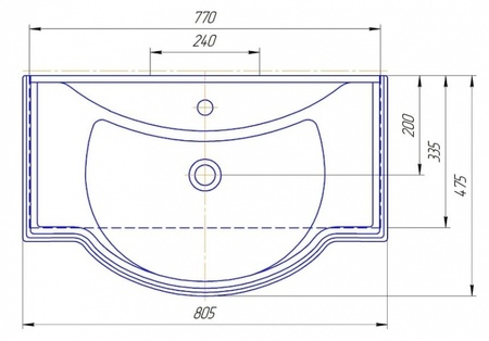 Раковина Kirovit Классик 800