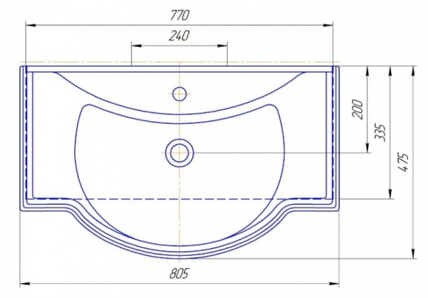 Раковина Kirovit Классик 800