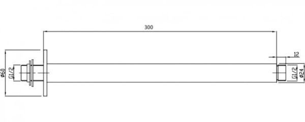 Держатель верхнего душа потолочный RGW SP-131 21140431-01