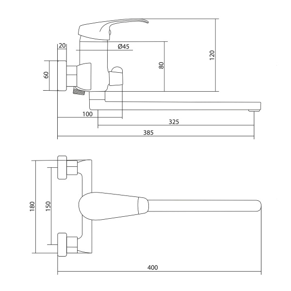 Смеситель для ванны Славен Город К СЛ-ОД-К31