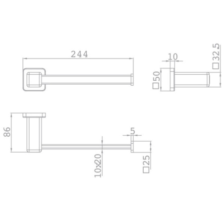Полотенцедержатель Teka Formentera 170790200