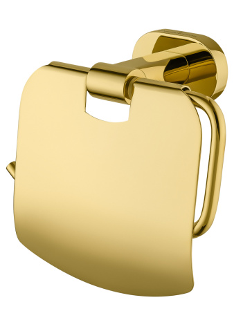 Держатель для туалетной бумаги с крышкой WONZON & WOGHAND FIRST, глянцевое золото WW-8426-LG
