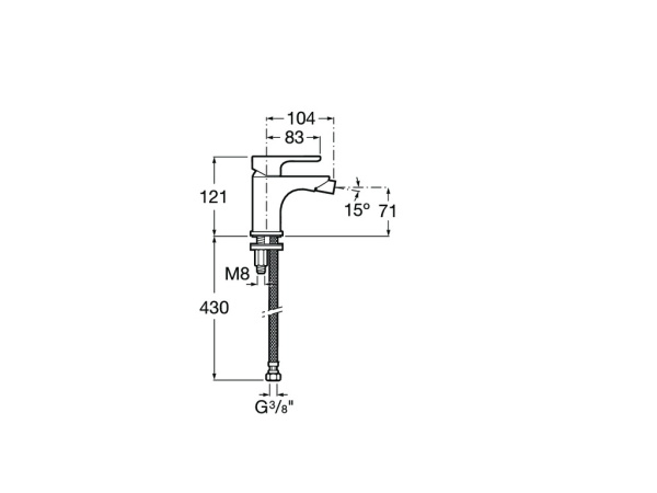 Смеситель для биде без донного клапана Roca L20 XL  5A6B09C00