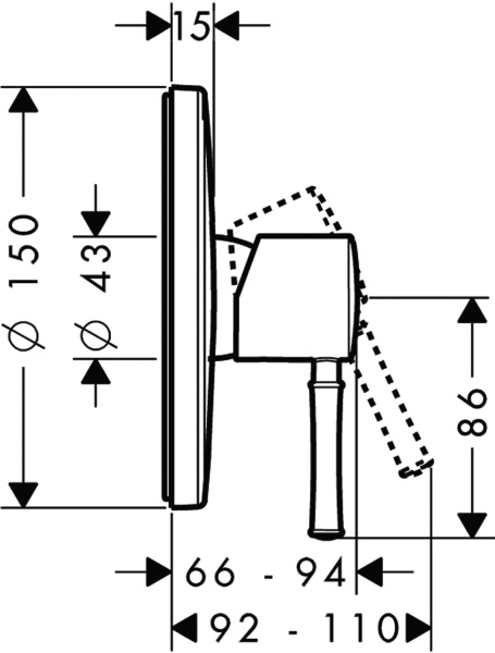 Смеситель для душа Hansgrohe Talis Classic 14165000