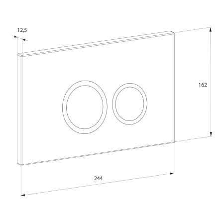 Клавиша смыва D&K Bayern DB1529001 хром