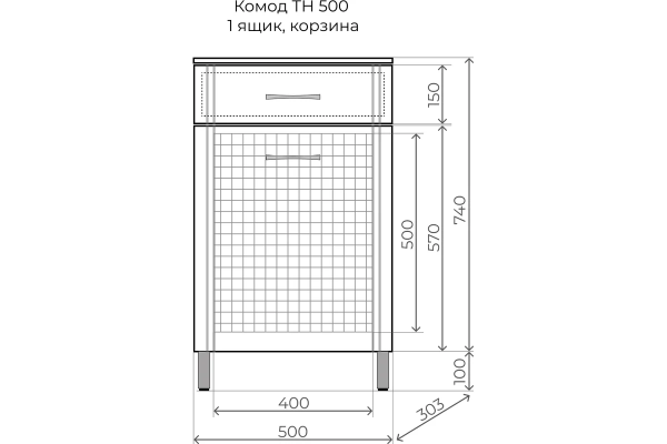Комод напольный Style Line Эко Стандарт ТН 50 АА00-000042 Белый