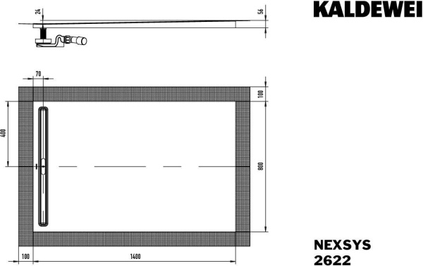 Душевой поддон (100 x 160) Kaldewei Nexsys 412746300001