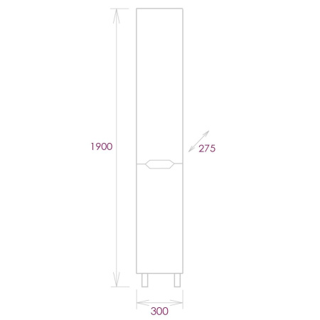 Пенал напольный Onika Айленд 30 403081