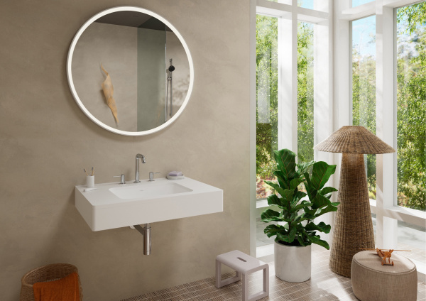 Смеситель для раковины на 3 отверстия с донным клапаном Push-Open Hansgrohe Tecturis S 73330000 хром