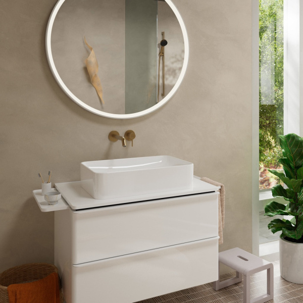Смеситель для раковины встраиваемый Hansgrohe Tecturis S 73350140 шлифованная бронза
