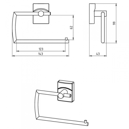 Держатель туалетной бумаги Novaservis Metalia 12 0231.0