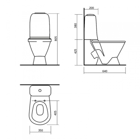 Унитаз-компакт Sanita Самарский SMRSACC01050711