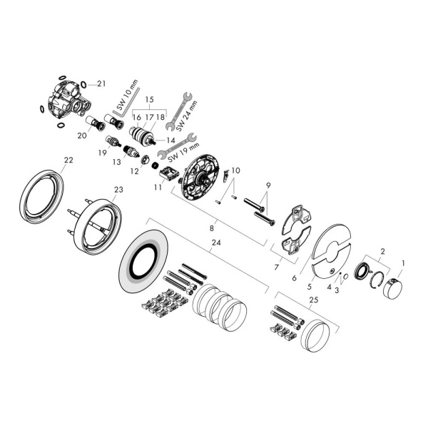 Термостат для душа Hansgrohe ShowerSelect Comfort S 15562700 белый матовый