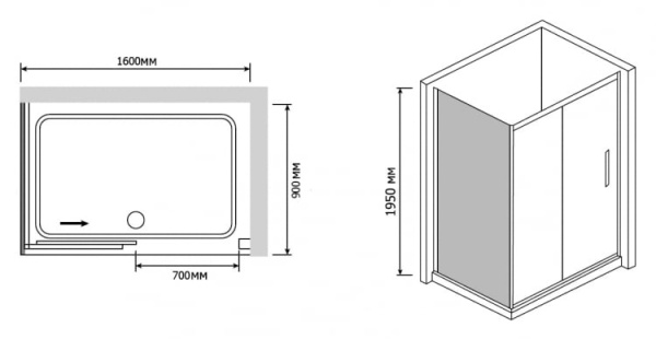 Душевой угол RGW PA-42 (RGW PA-12 + RGW Z-01) 01084296-11