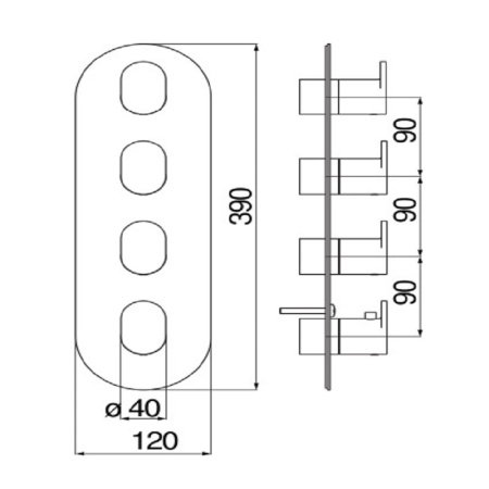 Термостат для душа Nobili Up UP94104CR