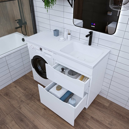 Тумба под стиральную машину Grossman ВИЛАР-60 см 126011 белая