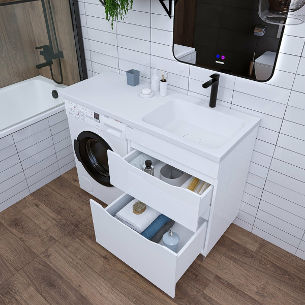 Тумба под стиральную машину Grossman ВИЛАР-60 см 126011 белая