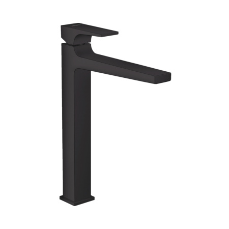 Смеситель для раковины с донным клапаном Push-Open Hansgrohe Metropol 32512670 черный матовый