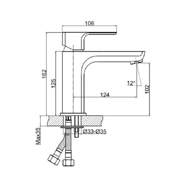 Смеситель для раковины Cersanit GEO 63039
