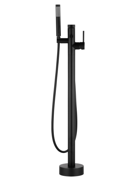 Смеситель для ванны напольного монтажа WONZON & WOGHAND STICK, черный матовый WW-88649901-MB