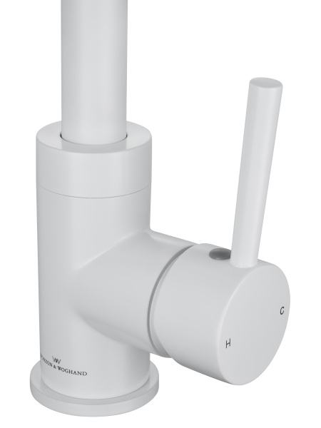 Смеситель для кухни WONZON & WOGHAND, белый матовый WW-A21102-MW