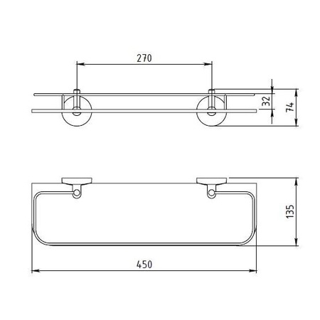 Полка Novaservis Metalia 6175.0