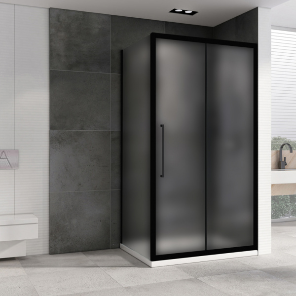 Душевой уголок (150х90) ABBER Schwarzer Diamant AG30150BMH-S90BM черный