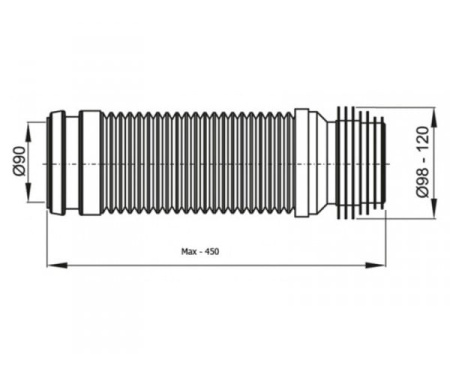 Гофра AlcaPlast M9006